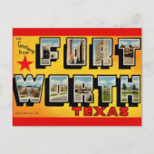 Fort Worth TX ansichtkaart Briefkaart (Voorkant)