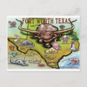 Fort Worth TX Briefkaart (Voorkant)