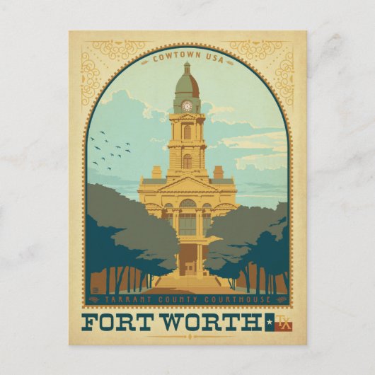 Fort Worth, TX Briefkaart (Voorkant)