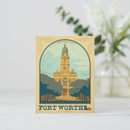 Fort Worth, TX Briefkaart (Staand voorkant)