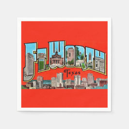 Fort Worth TX Briefkaart servetten