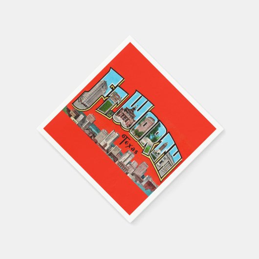 Fort Worth TX Briefkaart servetten (Hoek)