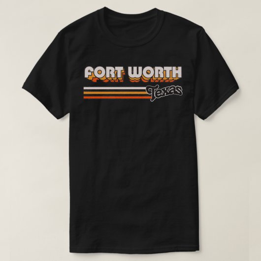 Fort Worth TX City Stripes T-shirt (Design voorkant)