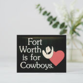 Fort Worth TX  Cowboy  Briefkaart (Staand voorkant)