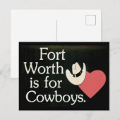 Fort Worth TX  Cowboy  Briefkaart (Voorkant / Achterkant)