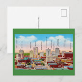 Fort Worth TX Downtown Ansichtkaart Briefkaart (Voorkant / Achterkant)