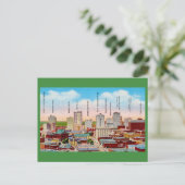 Fort worth TX Downtown Postcard Briefkaart (Staand voorkant)