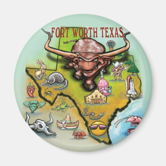 Fort Worth TX Magneet (Voorkant)