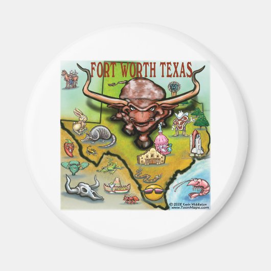 Fort Worth TX Magneet (Voorkant)