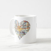 Fort Worth TX Map Koffiemok (Voorkant links)