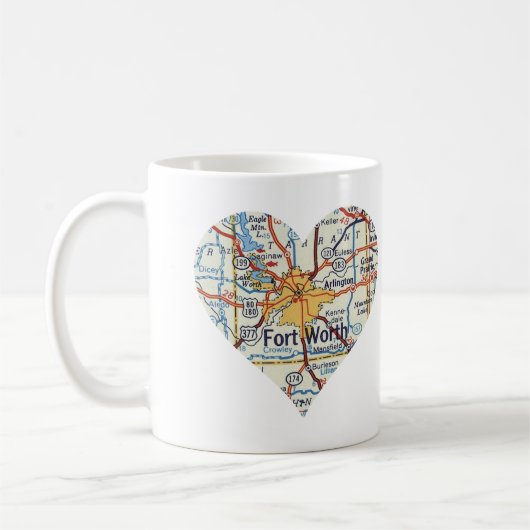 Fort Worth TX Map Koffiemok (Links)
