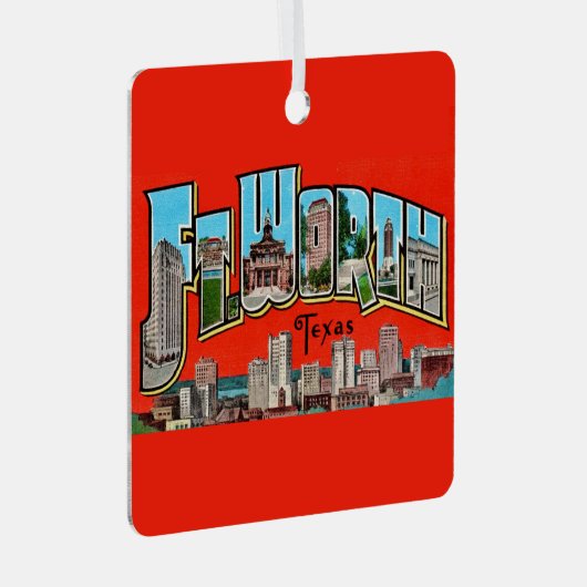  Fort Worth TX Ornament (Voorkant Rechts)
