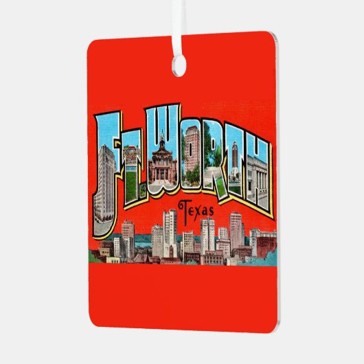  Fort Worth TX Ornament (Voorkant links)