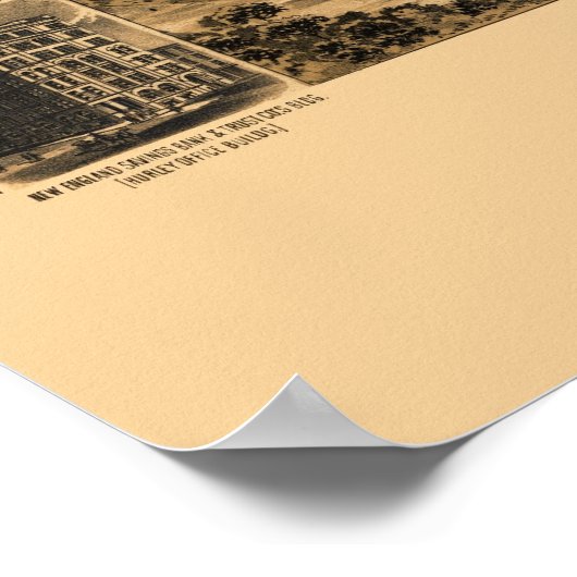 Fort Worth, TX Panoramic Map - 1891 Poster (Hoek)