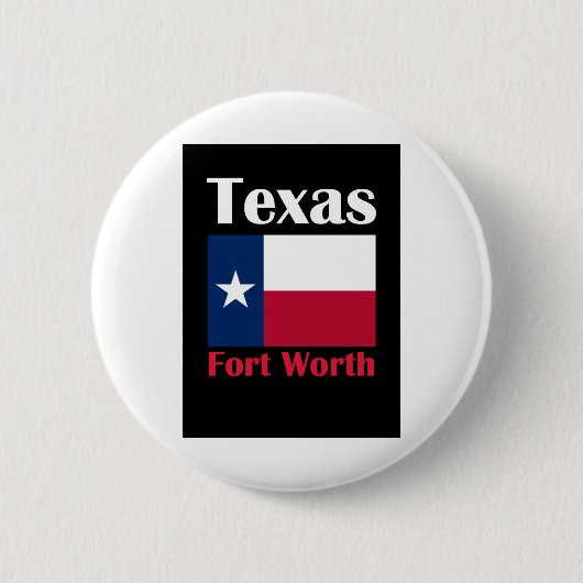 Fort Worth TX Ronde Button 5,7 Cm (Voorkant)