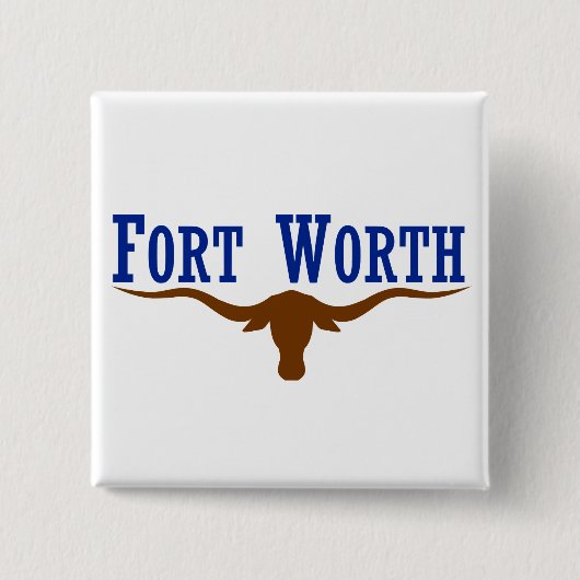 Fort Worth-vlag Vierkante Button 5,1 Cm (Voorkant)