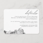 Fort Worth Wedding Hotel Kamer Blok Details Klein Informatiekaartje (Voorkant)