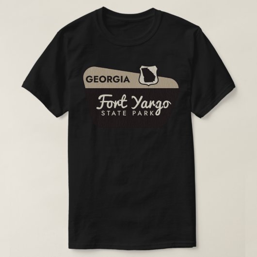Fort Yargo State Park Georgia Welkomstbord T-shirt (Design voorkant)