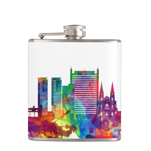 Fortaleza Brazil Skyline Heupfles (Voorkant)