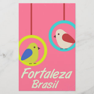 Fortaleza Braziliaans poster van het vintage-reisv Briefpapier