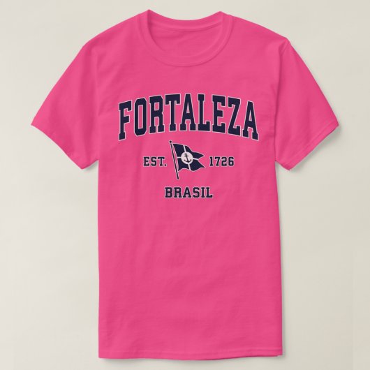 Fortaleza Brazilië  Nautical Boat Anchor Flag T-shirt (Design voorkant)