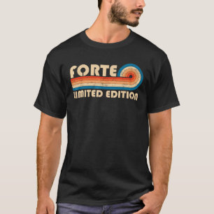 FORTE Achternaam Retro Vintage 80s 90s Verjaardag T-shirt