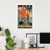 Forth Bridge Oostkust naar Schotland Reisreclame u Poster (Thuiskantoor)