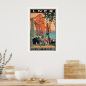 Forth Bridge Oostkust naar Schotland Reisreclame u Poster (Keuken)