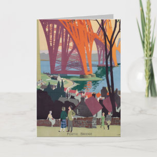  Forth Bridge Schotland gevouwen Wenskaart Kaart