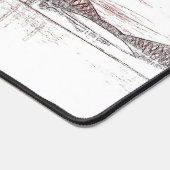 Forth Bridge Schotland Minimalistische Schets Bureaumat (Hoek)