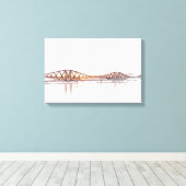 Forth Bridge Schotland Minimalistische Schets Canvas Afdruk (Insitu (Houten vloer))