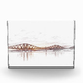Forth Bridge Schotland Minimalistische Schets Fotoblokken (Voorkant)