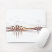 Forth Bridge Schotland Minimalistische Schets Muismat (Met muis)