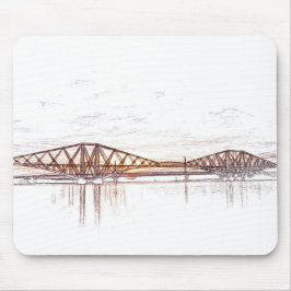 Forth Bridge Schotland Minimalistische Schets Muismat
