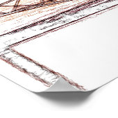 Forth Bridge Schotland Minimalistische Schets Poster (Hoek)