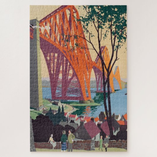  Forth Bridge Scotland Railroad Travel Art Legpuzzel (Verticaal)