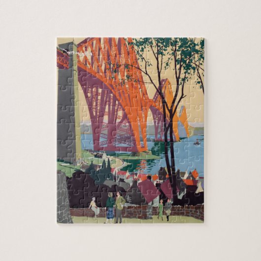  Forth Bridge Scotland Railroad Travel Art Legpuzzel (Verticaal)