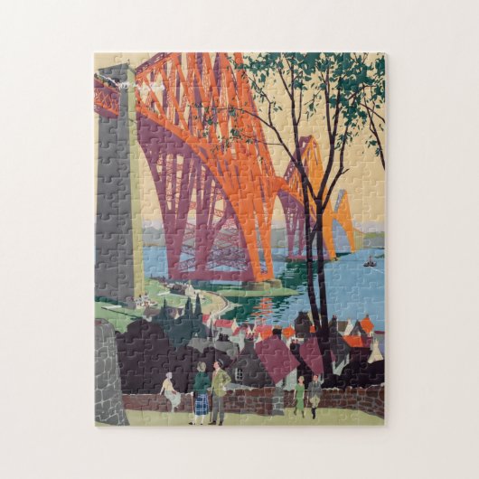  Forth Bridge Scotland Railroad Travel Art Legpuzzel (Verticaal)