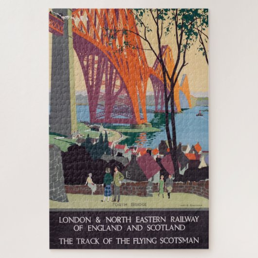  Forth Bridge Scotland Railroad Travel Art Legpuzzel (Verticaal)