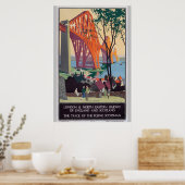Forth Bridge Scotland Railroad Travel Art Poster (Keuken)