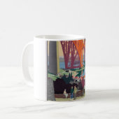  forth Bridge Scotland Railroad Travel Mug Koffiemok (Voorkant links)
