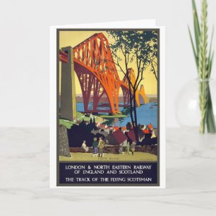 Forth Bridge - Vintage Travel Poster Art Kaart
