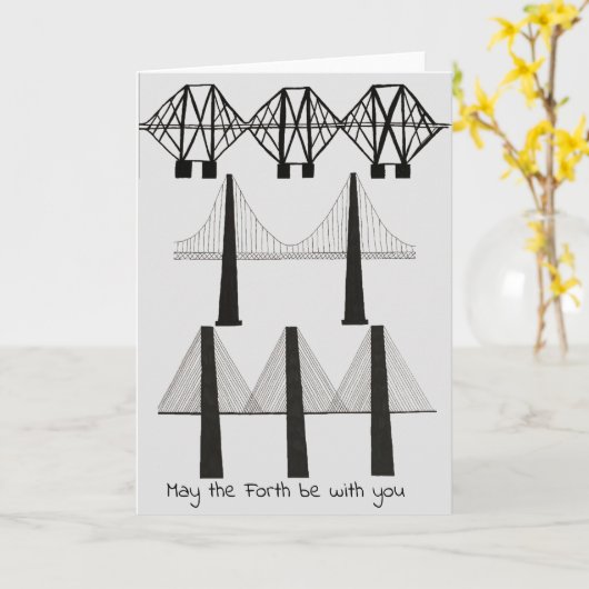 Forth bridges card kaart (Gele Bloem)