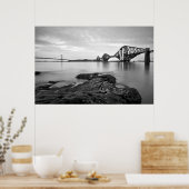Forth Bridges zwart-wit Poster (Keuken)