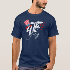Forth of July Tekst en een patriottisch Pet Ontwer T-shirt
