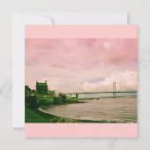 Forth Road Bridge, Edinburgh trouwuitnodiging Kaart (Achterkant)