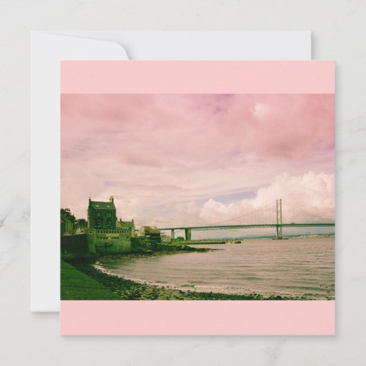 Forth Road Bridge, Edinburgh trouwuitnodiging Kaart (Achterkant)