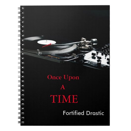 Fortified Drastic Black Spiral DJ Style Note Book Notitieboek (Voorkant)