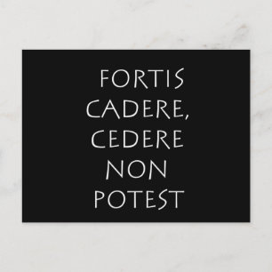 Fortis cadere cedere non potest briefkaart
