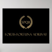Fortis Fortuna Adiuvat - Fortuin begunstigt de dap Poster (Voorkant)